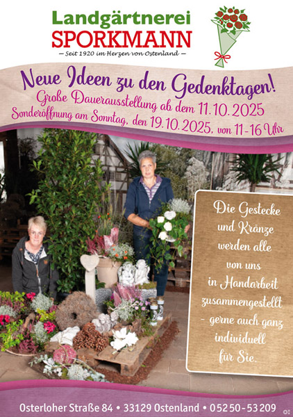 Flyer-Gedenktage-2025 Flyer Sporkmann Gedenktage 2025